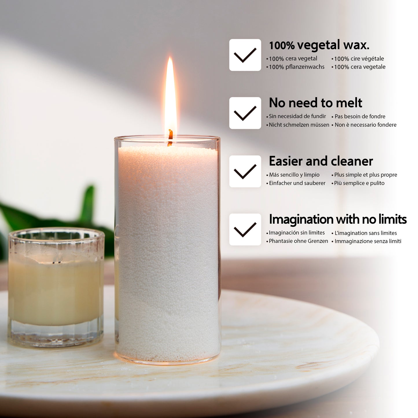 Pearlescent Candle Wax, Sand Wax